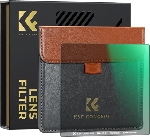 Vista 12 de K&F CONCEPT Filtro cuadrado ND4 (2 topes) de 3.937x3.937 in Filtro de densidad neutra impermeable con 28 recubrimientos multicapa para lente