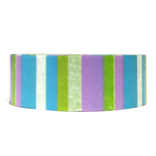 Vista 14 de Wrapables Cinta adhesiva Washi de patrones coloridos, cinta aguamarina