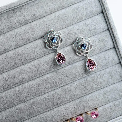 Vista 5 de Oirlv - Bandejas de terciopelo apilables para joyas, organizador de joyas, bandejas de almacenamiento
