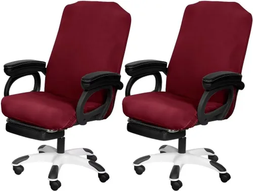 Vista 35 de SARAFLORA - Funda para silla de oficina - Grande, color negro - Funda extraíble para computadora con cremallera, universal, giratoria