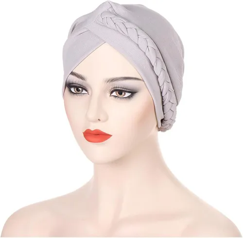 Vista 9 de Lucky staryuan Gorros para el cáncer de quimioterapia para mujer, suave y preatado, trenzado trenzado, turbante