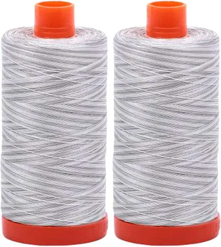 Vista 22 de Aurifil Mako 50wt Hilo 2 Carretes Grandes (Aluminio (2615))