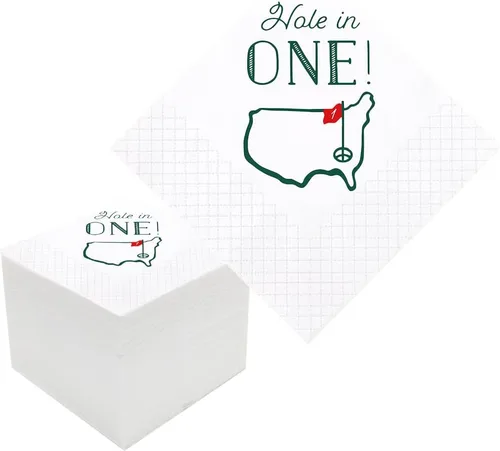 Vista 10 de Servilletas de cóctel de golf, paquete de 100 servilletas de papel con temática de golf Par-Fect Together para boda, ensayo, cena, despedida