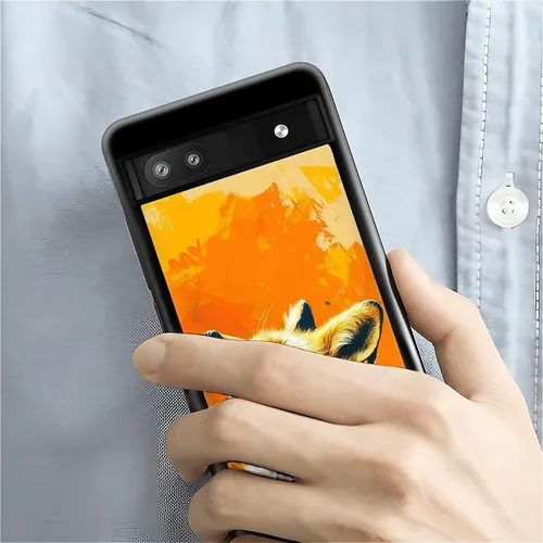 Vista 1450 de Compatible con Google Pixel 4A 5G Mobile Case Creative Acrylic Panel trasero Silicona Protección Grip especialmente diseñado para Google Pixel 4A 5G