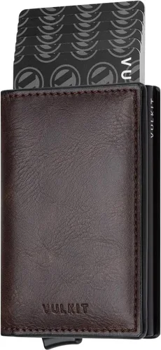 Vista 7 de VULKIT Tarjetero Pop Up Slim Wallet Cuero RFID Bloqueo Tarjetero Caja Hasta 8 Tarjetas de Crédito