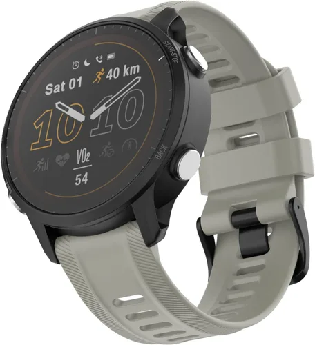 Vista 2 de ISABAKE Correa de reloj para Garmin Forerunner 955/945/745, correa de repuesto de silicona de 0.866 in para pulseras Fenix 5/6/Approach S60 Gris
