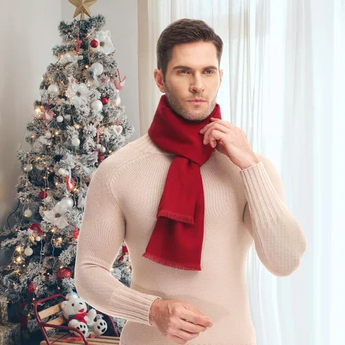 Vista 2 de OHAYOMI Mens Scarf Winter Fashion Formal Soft Scarves for Men