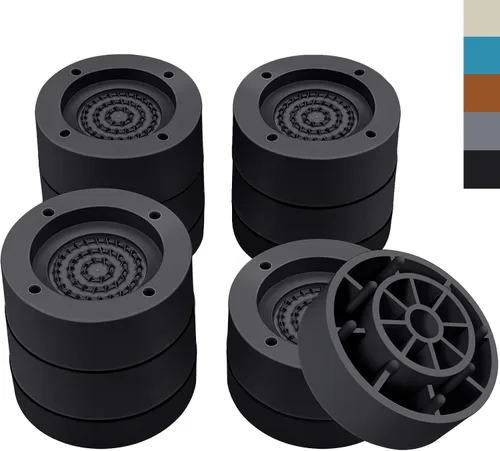Vista 9 de ANNKUT Furniture Risers 1 Inch, Round Bed Risers Heavy Duty, 12 Pack Black Provides 1 inch elevation for chair, table, couch, and desk. Supporting
