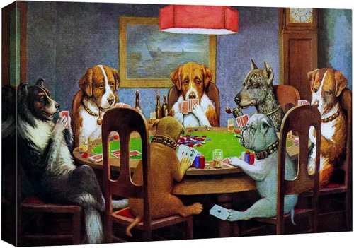 Vista 21 de Cuadro Wall26 de perros jugando al póquer por C. M. Coolidge