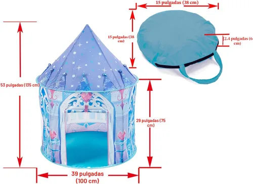 Vista 7 de Kidodo - tienda de campaña para niños, juguete para niños, tienda de campaña desplegable, casa de juegos para niños para interiores, Azul