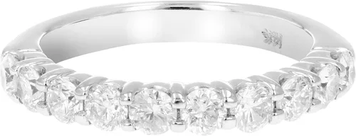 Vista 3 de Vir Jewels Anillo de boda con diamantes de 1 quilate, oro blanco de 14 quilates, 10 piedras redondas