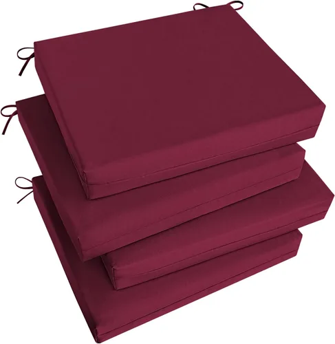 Vista 22 de Basic Beyond Juego de 4 cojines para sillas de exterior, cojines de exterior para muebles de patio, cojines resistentes al agua para sillas de patio
