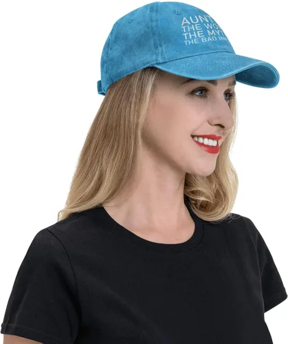 Vista 8 de YVNUM Unisex Baseball Hats Adjustable Aunt The Women The Myth The Bad Influence Washed Denim Classic Dad Hat