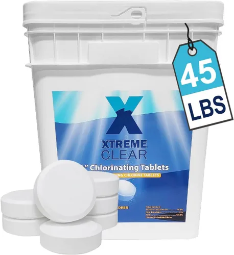 Vista 12 de XtremeClear Tabletas de Cloro de 1 Pulgada 1.5 libras para Piscinas, Tabletas de Cloración Estabilizadas de Larga Duración de 1" para Químicos