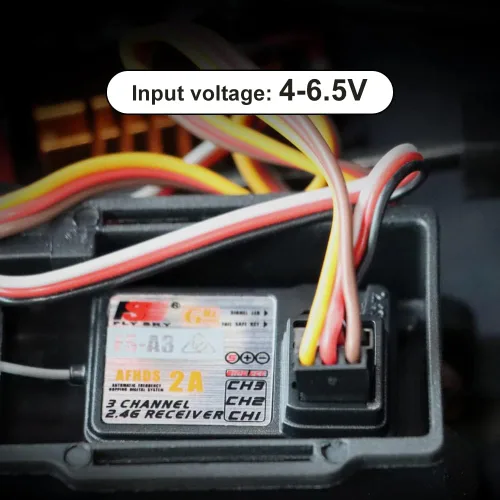 Vista 4 de Flysky FS-A3 3CH Receptor 2.4G AFHDS 2A para FS-GT5 GT2E GT2F GT2G iT3B iT3C