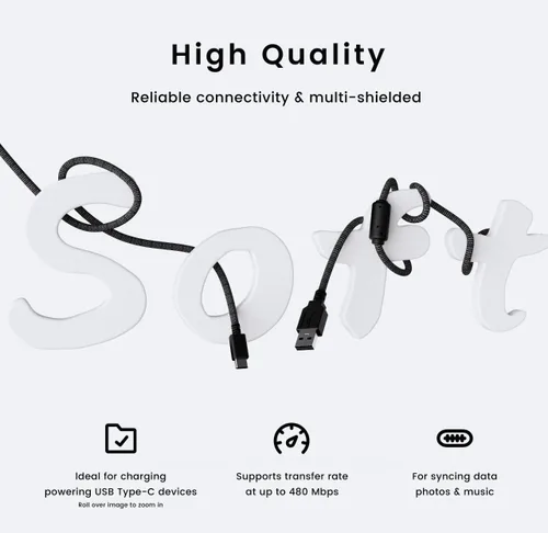Vista 2 de PWNAGE Cable USB C ultra flexible de Paracord ultra personalizado para teclado de juegos, mouse, carga, cable de teclado mecánico de doble funda
