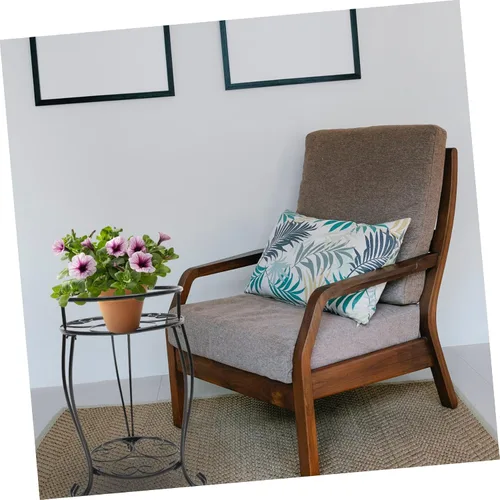 Vista 3 de Soporte de hierro resistente para plantas, elegante soporte para macetas para decoración de oficina en casa