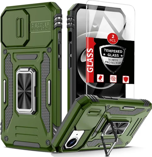 Vista 33 de Funda para iPhone 12 Pro Max con 2 protectores de pantalla, cubierta deslizante integrada para cámara para 12Pro Max, funda para teléfono
