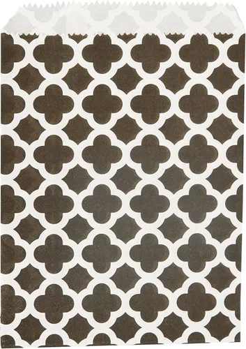 Vista 2 de Restaurantware Bolsa de papel rectangular negra, 7 x 5 pulgadas, paquete de 100 Negro