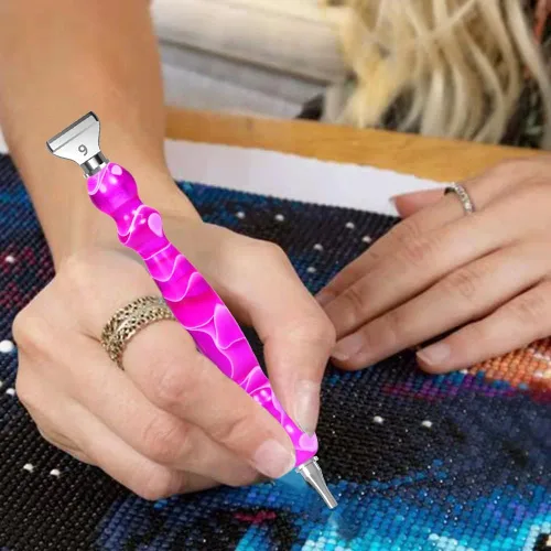 Vista 4 de Praise V Do Kit de bolígrafo de pintura de diamante, accesorios de herramienta, lápiz capacitivo, taladro para adultos con colocadores de metal