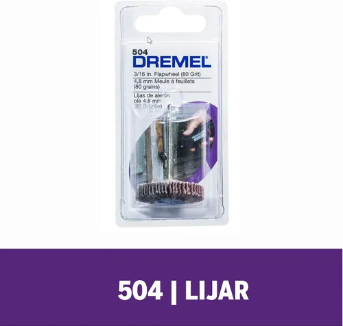 Vista 3 de Dremel Lijadora de rueda 504 316", grano 80, gris