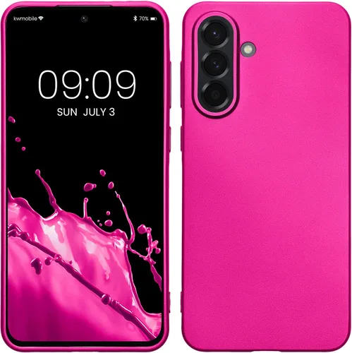 Vista 137 de kwmobile Funda compatible con Samsung Galaxy A12 - Funda protectora de silicona TPU suave y delgada - Azul Báltico