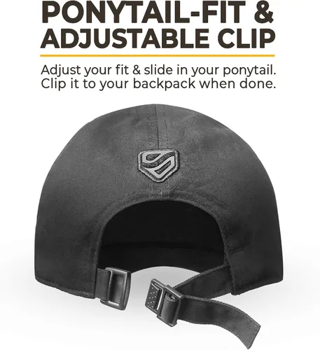 Vista 6 de TradeSmart Sombrero táctico negro con velcro para hombres y mujeres, gorra de béisbol con bandera estadounidense + parche de bandera estadounidense