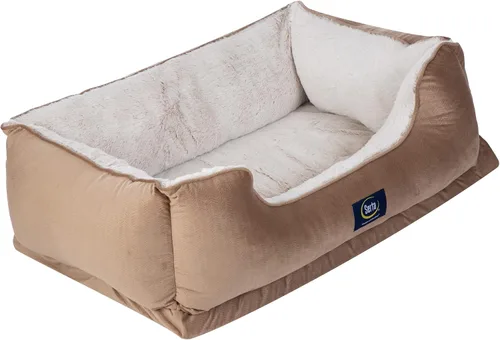 Vista 8 de Cama ortopédica para mascotas Serta Cuddler para perros – Marrón chocolate (grande)