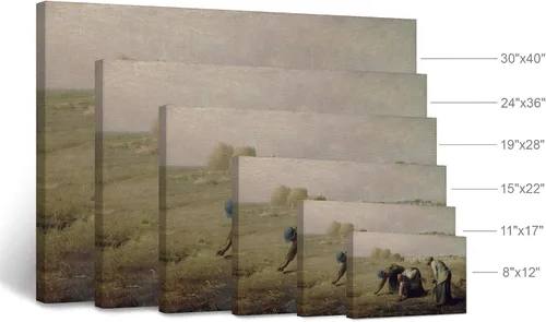 Vista 4 de Smile Art Design The Gleaners, Jean-Francois Millet - Lienzo de arte clásico, arte famoso de arte fino, pintura al óleo, arte de pared