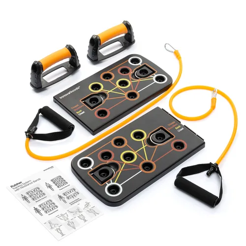 Vista 19 de Tabla de Flexiones Push-Up con Bandas de Resistencia y Guía de Ejercicios Pulsher InnovaGoods