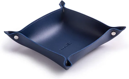 Vista 13 de PU Leather Jewelry Valet Tray for Women and Man (Brown-B)