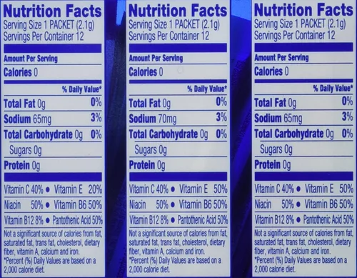 Vista 2 de Propel Mezcla de bebidas de agua mejorada con nutrientes cero calorías (36 paquetes) 3 sabores diferentes (baya, uva y fresa de kiwi)