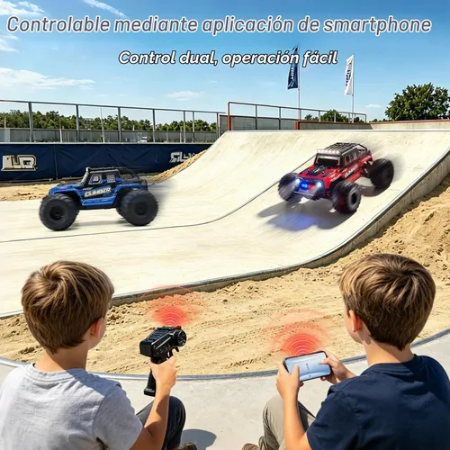 Vista 6 de Gohero Camión monstruo RC 32KM/H 1/18 Offroad Azul y rojo