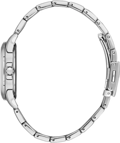 Vista 2 de Shoptictoc Reloj para mujer fácil de leer de 1.260 in, correa de acero inoxidable, números grandes