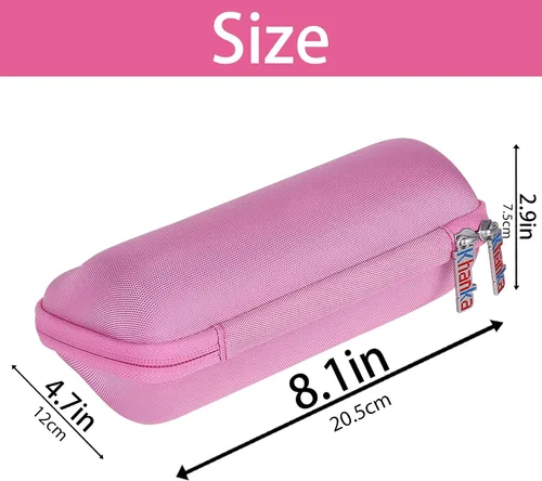 Vista 2 de Khanka Funda rígida de viaje + funda de silicona de repuesto para altavoz Bluetooth portátil impermeable JBL Flip 6 (rosa) EVA Hard Shell