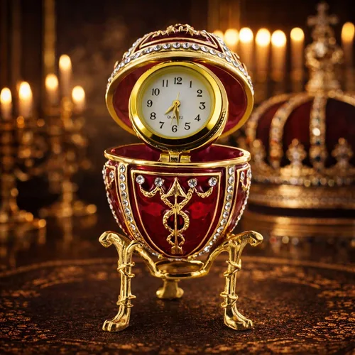 Vista 2 de BestPysanky 1895 Rosebud Royal Imperial Huevo de Pascua con reloj sorpresa