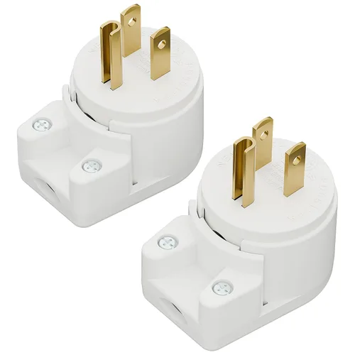 Vista 23 de Nema 5-15P Enchufe de 90 grados, Plugrand ETL Listado 15A 125V Enchufe