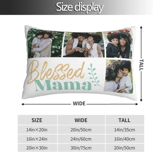 Vista 6 de Funda de almohada personalizada para el día de la madre, funda de almohada personalizada con collage de fotos, funda de almohada con fotos