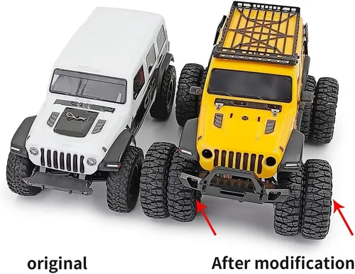 Vista 5 de RCHUBAM Llantas de rueda delantera RC con eje de transmisión CVD para 1/24 Axial SCX24 Deadbolt Bronco C10 RC Crawler Car Front Wheel Hubs Crawler