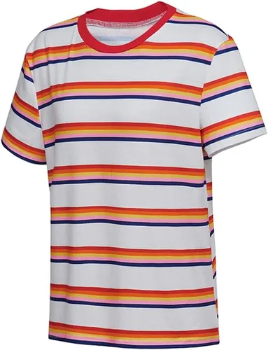 Vista 3 de Max Mayfield - Disfraz de arco iris, camiseta de Max Mayfield, camisa a rayas, camiseta de manga corta