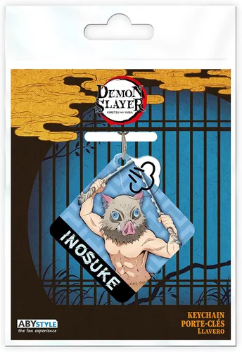 Vista 3 de ABYSTYLE Demon Slayer Kimetsu No Yaiba Inosuke Hashibara - Llavero de acrílico con dije de anime y manga, accesorios de regalo, Varios
