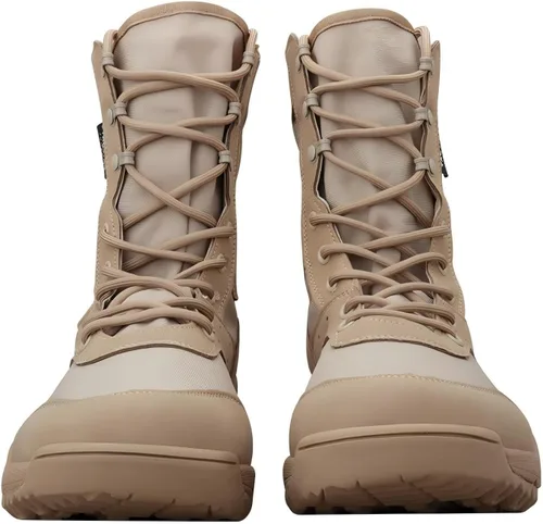 Vista 8 de Botas tácticas para hombre, ligeras, militares, de combate, impermeables, cómodas para el trabajo y la seguridad