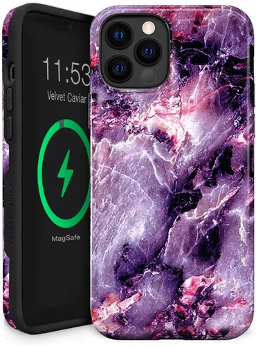 Vista 14 de VELVET CAVIAR Funda para iPhone 13 Pro Max con estampado de leopardo y guepardo negro, compatible con MagSafe, probada en caídas de 10 pies