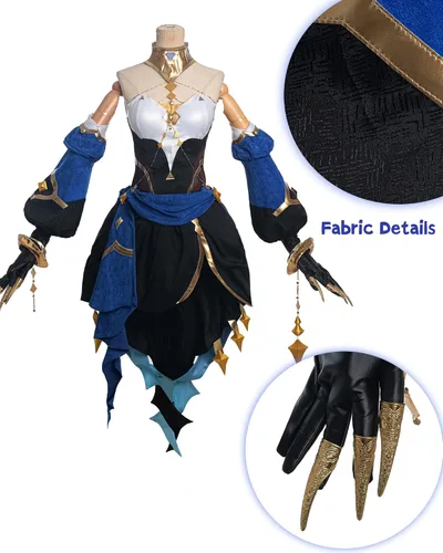 Vista 4 de NSPSTT Genshin Impact Furina Cosplay Focalors Costume Lynette Genshin Cosplay Full Set