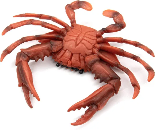 Vista 7 de AUEAR Cangrejo de plástico para decoración, criaturas artificiales de la vida marina, animales simulados, regalo creativo, rojo, paquete de 2