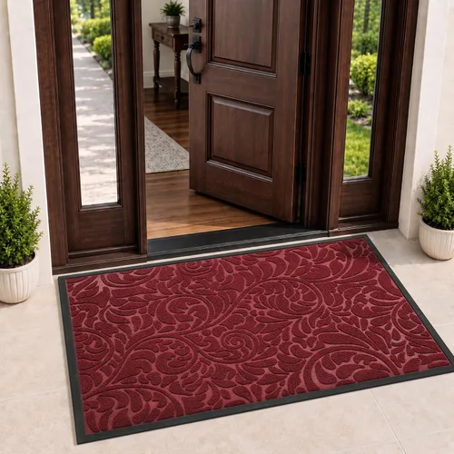Vista 27 de Yimobra Tapete para puerta de entrada exterior, 29.5 x 17 pulgadas, impermeable, resistente, para puerta delantera, tapete antideslizante resistente