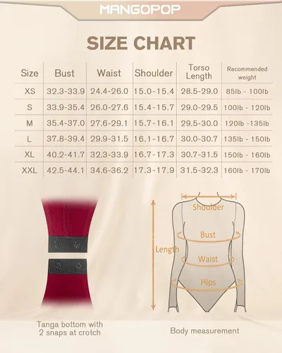 Vista 6 de MANGOPOP Trajes de cuerpo para mujer de manga larga