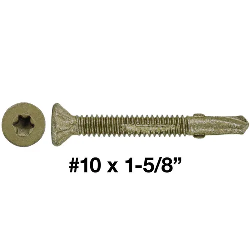 Vista 2 de Tornillos autoperforantes Reamer Tek Torx/Cabeza de estrella de madera a metal de 10x1-5/8 - para plataformas, remolques - cabeza de tornillo T-30