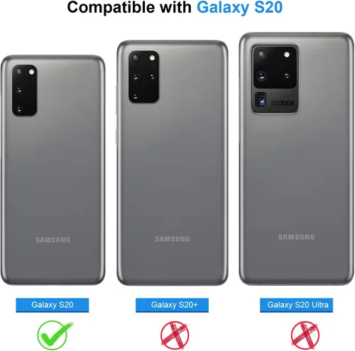 Vista 8 de Lanhiem Funda para Samsung Galaxy S20 (No para Plus o Ultra), IP68 Impermeable a Prueba de Polvo con Protector de Pantalla Integrado, Funda