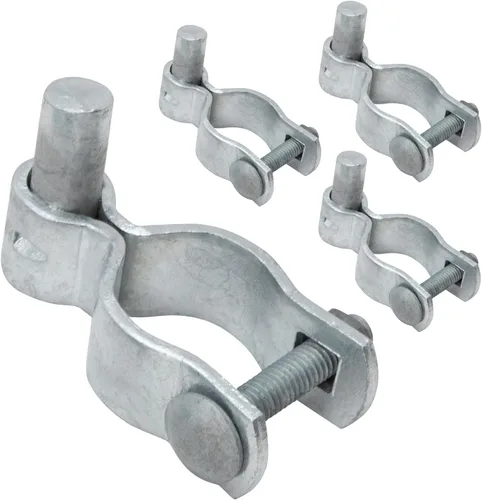Vista 9 de VIVIDA Bisagra de puerta de enlace de cadena de 1-3/8", bisagra de poste macho galvanizado, para poste de diámetro exterior de 1-3/8", herrajes